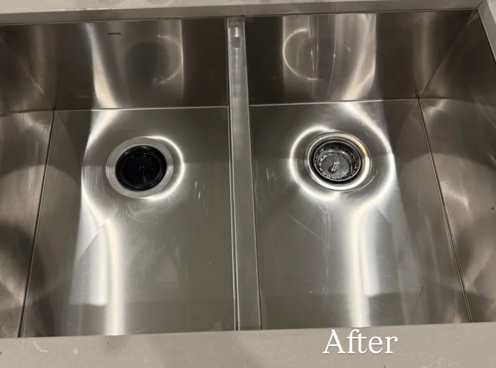 Commercial space before and after professional cleaning by EVM Clean and Finish