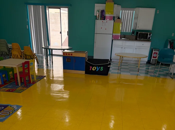 Living room cleaned and staged by EVM